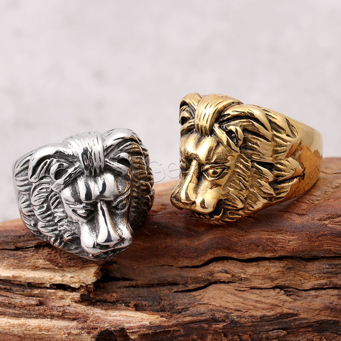 Titanium Steel Finger Ring, Lion, plated, different size for choice & for man & blacken, more colors for choice, 6mm, Sold By PC