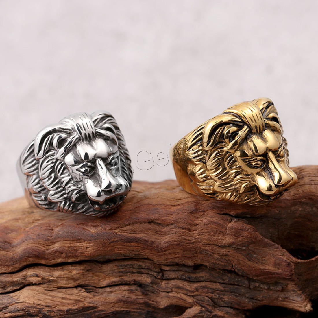Titanium Steel Finger Ring, Lion, plated, different size for choice & for man & blacken, more colors for choice, 6mm, Sold By PC