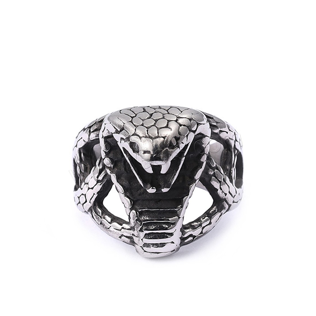 Titanium Steel Finger Ring, Snake, different size for choice & for man & blacken, 4mm, Sold By PC