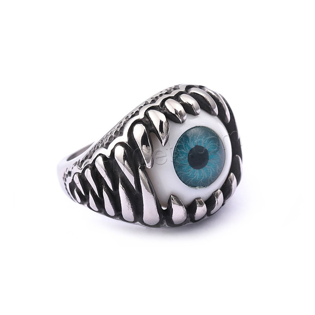 Титан Сталь палец кольцо, титан, с канифоль, разный размер для выбора & Мужский & чернеют, 3mm, продается PC