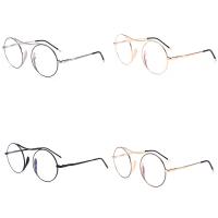 Clear Plain Glasses, Metal Alloy, with PC plastic lens, vintage & Unisex 
