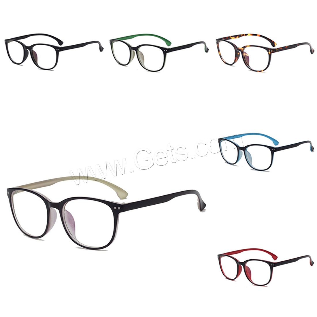 Clear Plain Glasses, PC Plastic, with Resin, vintage & Unisex & different designs for choice, 144x137x45mm, Sold By PC