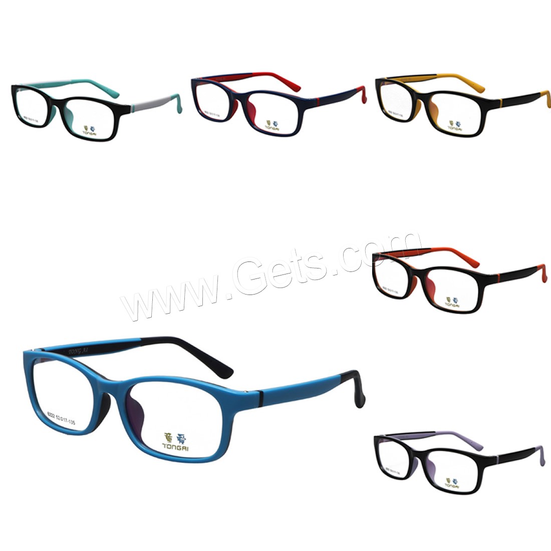 TR 90 Brillenrahmen, mit Weich-PVC, Bruchbeweis & für Kinder, keine, 132x116x30mm, verkauft von PC