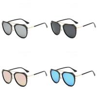 Fashion Sunglasses, PC Plastic, with Metal Alloy, anti ultraviolet & for woman 