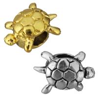 Edelstahl European Perlen, Schildkröter, plattiert, ohne troll, keine, 17x12.5x9mm, Bohrung:ca. 5mm, verkauft von PC