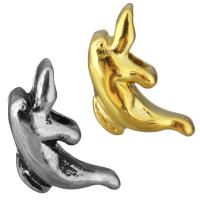 Edelstahl European Perlen, Dolphin, plattiert, ohne troll, keine, 13x18x8mm, Bohrung:ca. 5mm, verkauft von PC