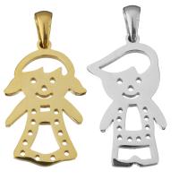 Stainless Steel Pendants, Boy, plated Approx 