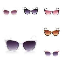 Mode Sonnenbrillen, PC Kunststoff, mit Acryl, verschiedene Muster für Wahl & für Frau, 145x126x57mm, verkauft von PC