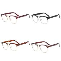 PC Plastic Eyewear Frame, with Metal Alloy, Glasses, plated, Unisex 