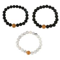 Gemstone Bracelet, with Glass & for woman & stardust, 10mm, 8mm Approx 7 Inch 