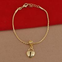 Brass Bracelets, with 5cm extender chain, Heart, real silver plated, cobra chain & for woman lead & cadmium free Approx 7.5 Inch 