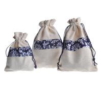 Linen Jewelry Pouches Bags, Rectangle 