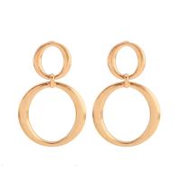Zinc Alloy Drop Earring, stainless steel post pin, Donut, for woman, lead & cadmium free 