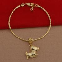 Brass Bracelets, with 5cm extender chain, Dog, plated, cobra chain & for woman lead & cadmium free Approx 7.5 Inch 