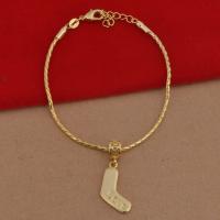 Brass Bracelets, with 5cm extender chain, Shoes, plated, cobra chain & for woman lead & cadmium free Approx 7.5 Inch 