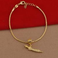Brass Bracelets, with 5cm extender chain, Sword, plated, cobra chain & for woman lead & cadmium free Approx 7.5 Inch 