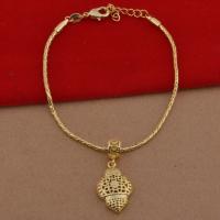 Brass Bracelets, with 5cm extender chain, plated, cobra chain & for woman lead & cadmium free Approx 7.5 Inch 