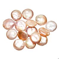 Freshwater Cultured Nucleated Pearl Beads, Cultured Freshwater Nucleated Pearl, Flat Round, no hole, mixed colors 
