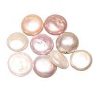 perles nucléées cultivées d'eau douce , perle nucléée de culture d'eau douce, Plat rond, aucun trou, plus de couleurs à choisir, 11-12mm, Vendu par PC