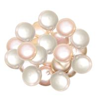 perles nucléées cultivées d'eau douce , perle nucléée de culture d'eau douce, Plat rond, aucun trou, plus de couleurs à choisir, 12-13mm, Vendu par PC