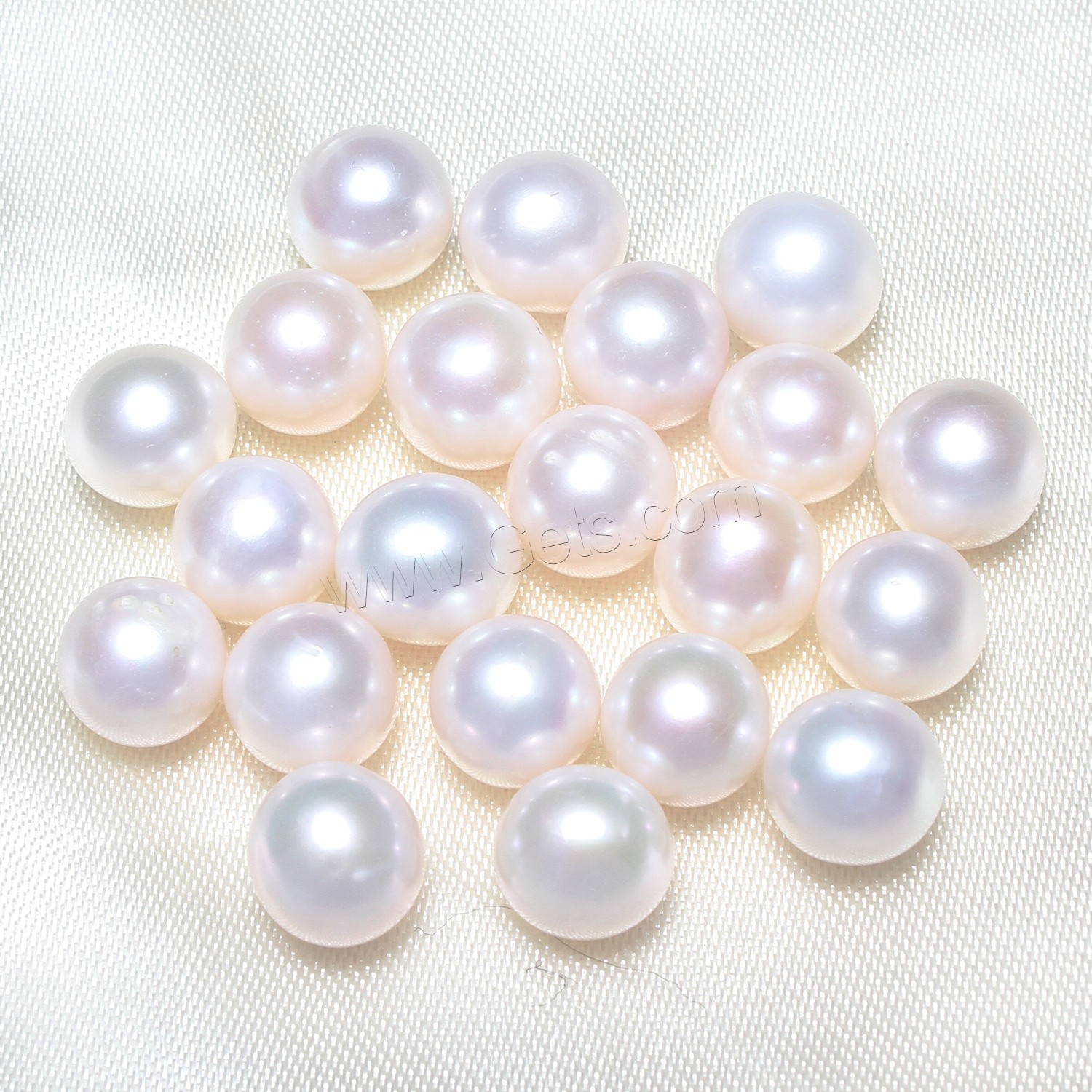 Round Cultured Freshwater Pearl Beads, different size for choice & no hole, white, Grade AAA, Sold By PC