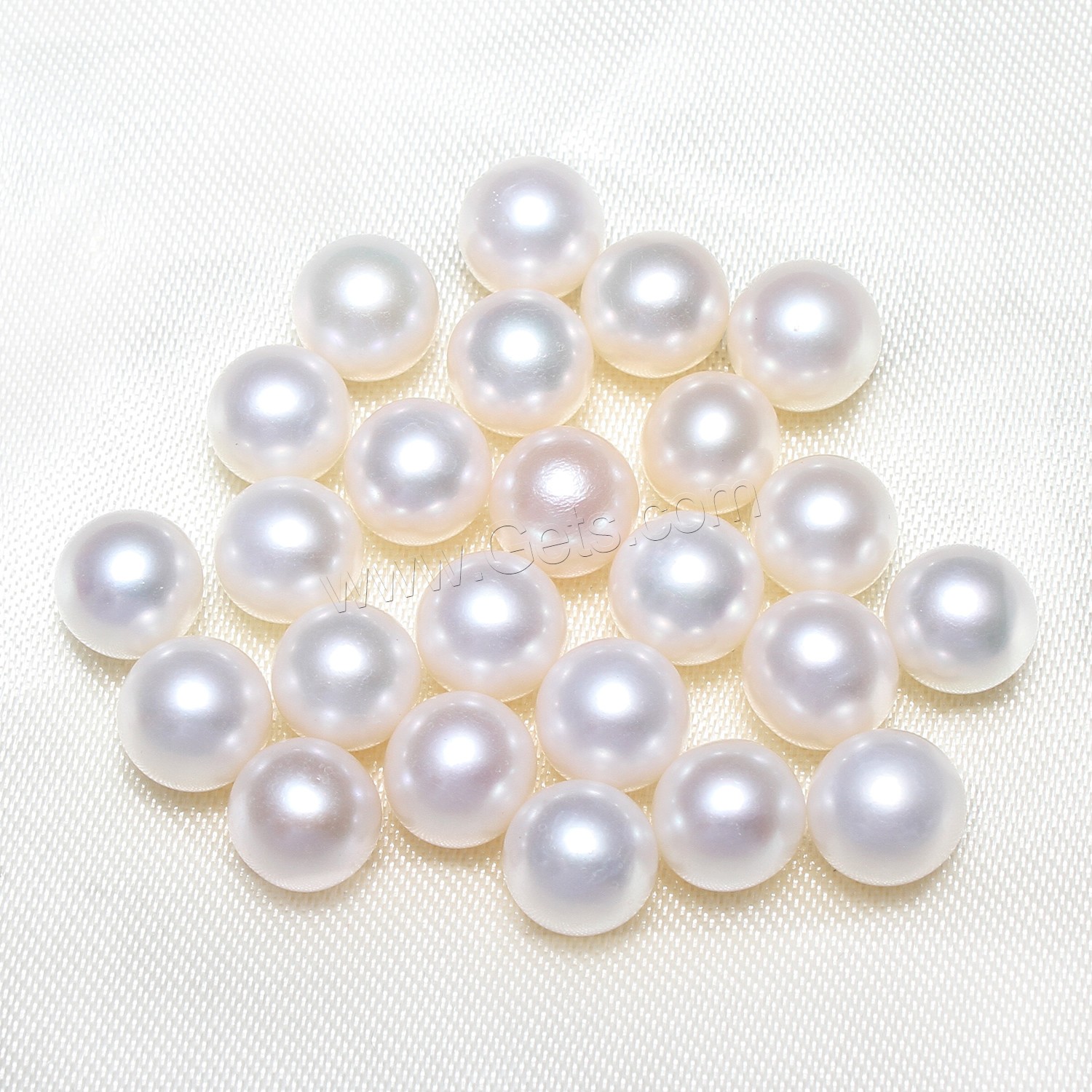 Round Cultured Freshwater Pearl Beads, different size for choice & no hole, white, Grade AAAAA, Sold By PC