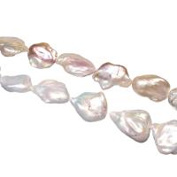 Freshwater Cultured Nucleated Pearl Beads, Cultured Freshwater Nucleated Pearl, natural 17-20mm Approx 0.8mm 