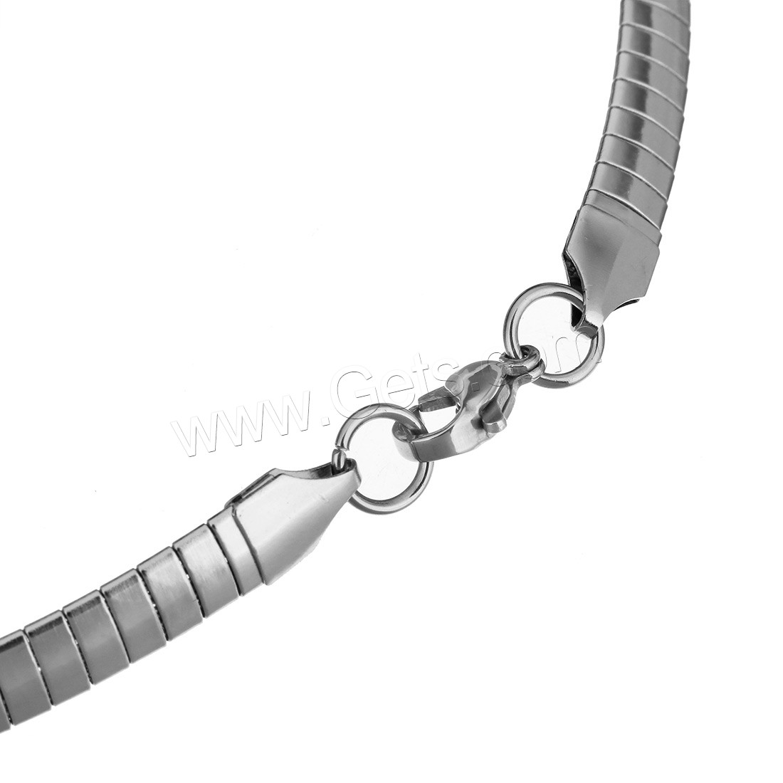acero inoxidable Collar de cadena, diverso tamaño para la opción & cadena de la serpiente & para mujer, color original, longitud:aproximado 18 Inch, Vendido por Sarta