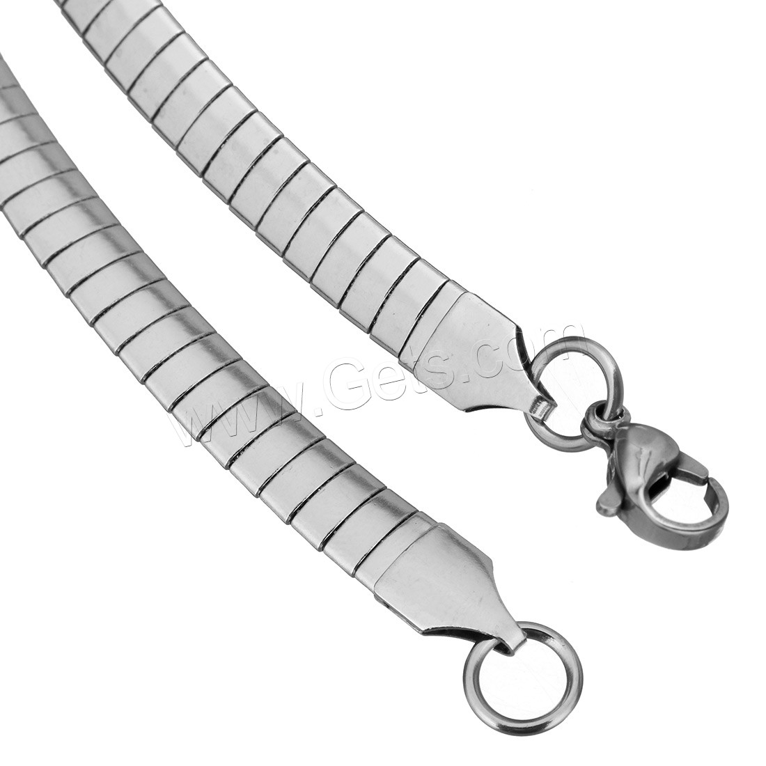 acero inoxidable Collar de cadena, diverso tamaño para la opción & cadena de la serpiente & para mujer, color original, longitud:aproximado 18 Inch, Vendido por Sarta