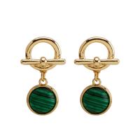 Resin Zinc Alloy Earring, with Resin, iron post pin, Drum, gold color plated, for woman, lead & cadmium free 