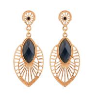 Resin Zinc Alloy Earring, with Resin, stainless steel post pin, gold color plated, for woman, lead & cadmium free 