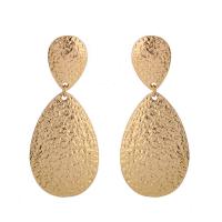 Zinc Alloy Drop Earring, stainless steel post pin, Teardrop, gold color plated, for woman, lead & cadmium free 
