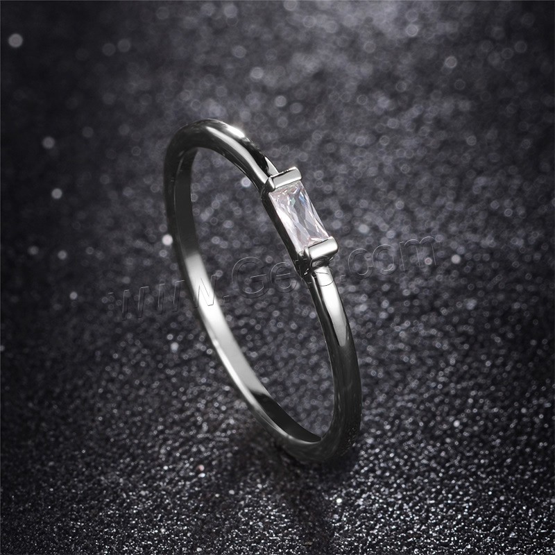 Circón cúbico anillo de dedo de latón, metal, forma de anillo, chapado, unisexo & diverso tamaño para la opción & con circonia cúbica, más colores para la opción, libre de níquel, plomo & cadmio, Vendido por UD