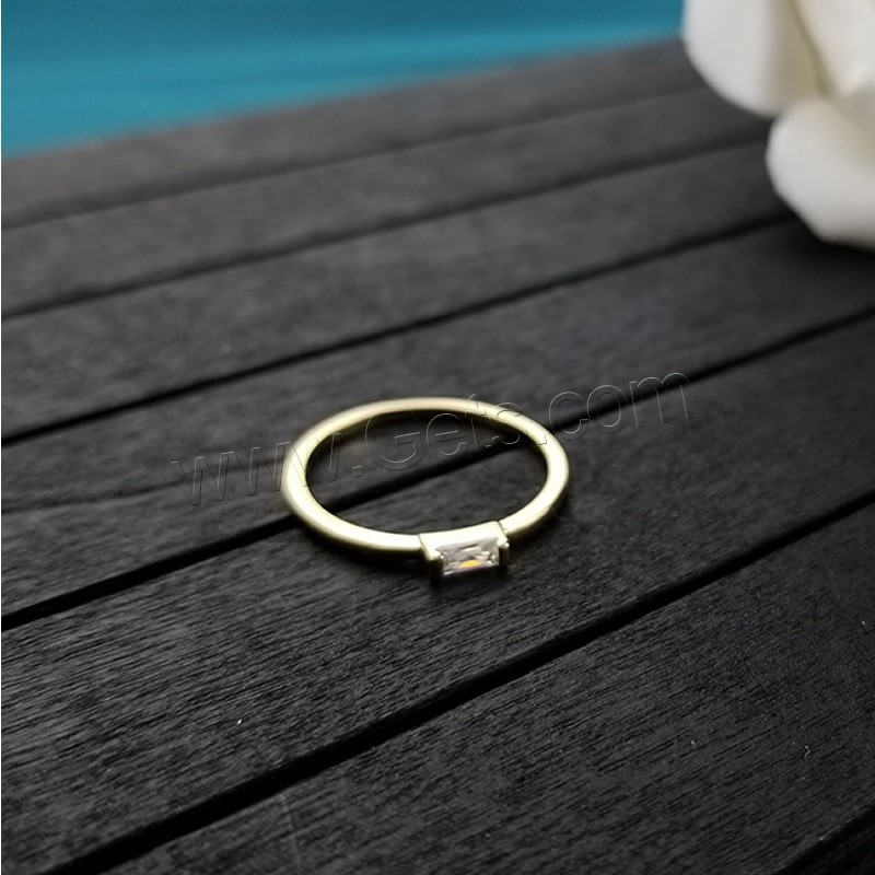 Circón cúbico anillo de dedo de latón, metal, forma de anillo, chapado, unisexo & diverso tamaño para la opción & con circonia cúbica, más colores para la opción, libre de níquel, plomo & cadmio, Vendido por UD