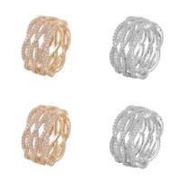 Cubic Zirconia Micro Pave Brass Finger Ring, ring shape, plated & micro pave cubic zirconia & for woman nickel, lead & cadmium free 