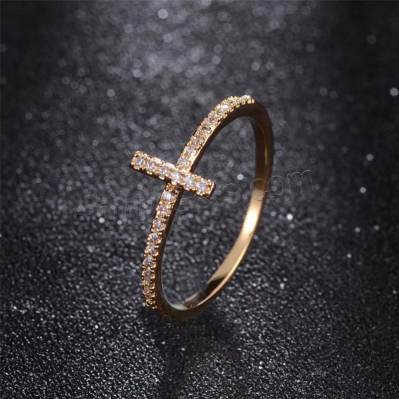 Cubic Zirconia Micro Pave Brass Finger Ring, ring shape, plated, Unisex & different size for choice & micro pave cubic zirconia, more colors for choice, nickel, lead & cadmium free, Sold By PC