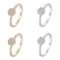 Cubic Zirconia Micro Pave Brass Finger Ring, ring shape, plated, Unisex & micro pave cubic zirconia nickel, lead & cadmium free 