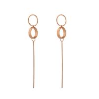 Zinc Alloy Drop Earring, stainless steel post pin, gold color plated, for woman, lead & cadmium free, 105mm 