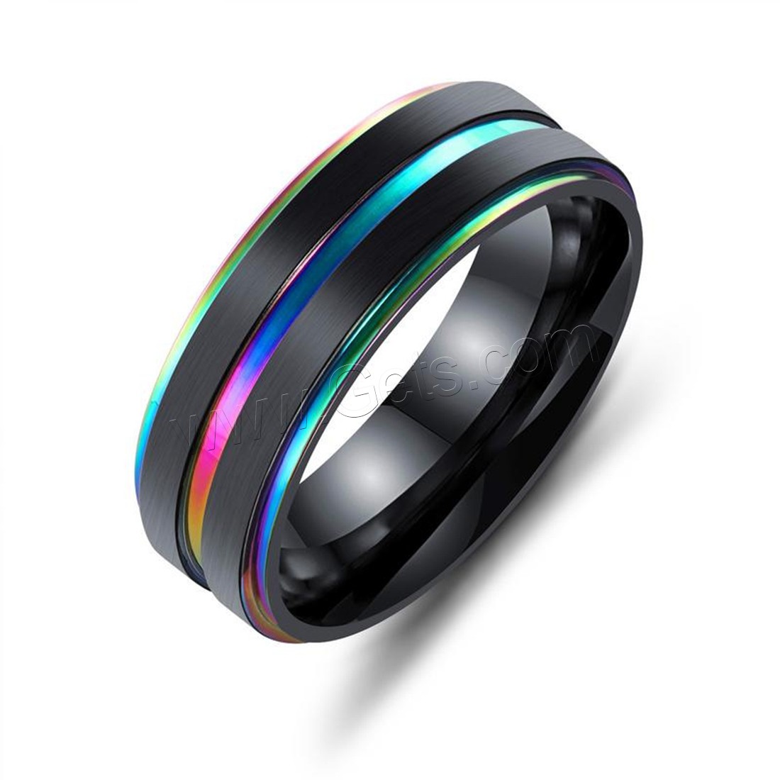 Titanium Steel Finger Ring, plated, different size for choice & for man, more colors for choice, 7mm, Sold By PC