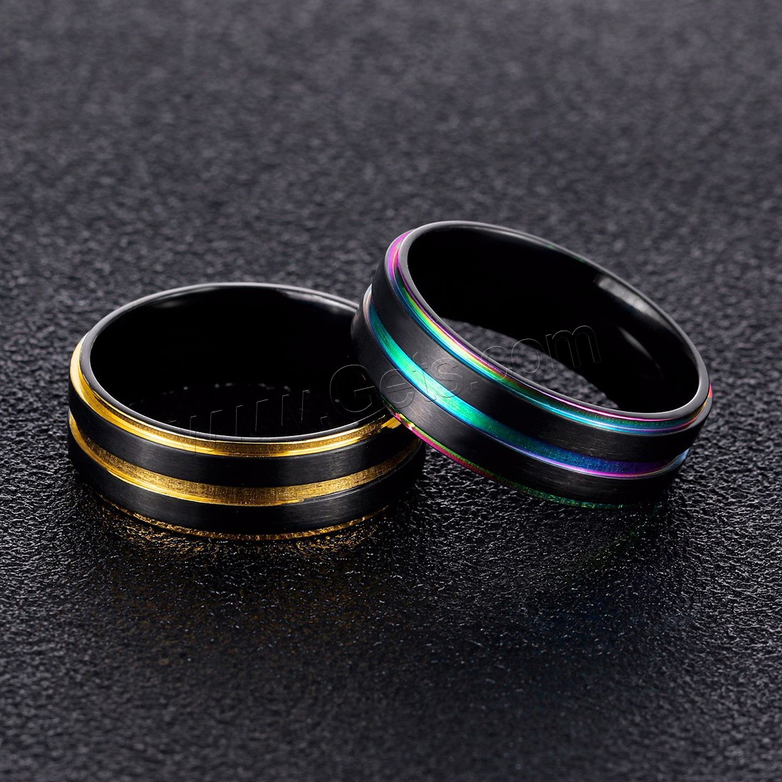 Титан Сталь палец кольцо, титан, Другое покрытие, разный размер для выбора & Мужский, Много цветов для выбора, 7mm, продается PC