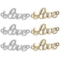 Letter Zinc Alloy Connector, word love, plated, 1/1 loop lead & cadmium free Approx 1mm 