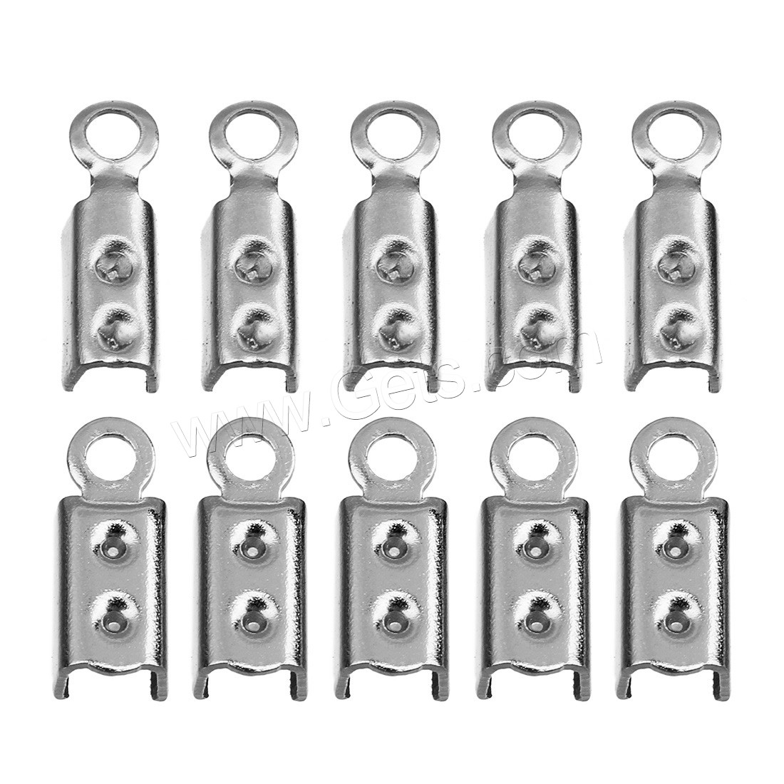 Stainless Steel Pinch Bail, different size for choice, original color, nickel, lead & cadmium free, Hole:Approx 1mm, 100PCs/Bag, Sold By Bag
