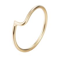 metal anillo, chapado en oro real, para mujer, libre de níquel, plomo & cadmio, 16-18mm, tamaño:5-7, Vendido por UD
