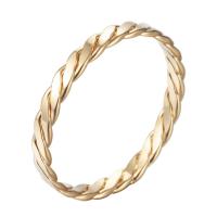 Палец кольцо-латунь, Латунь, Кольцевая форма, плакированный настоящим золотом, Женский, не содержит никель, свинец, 16-18mm, размер:5-7, продается PC