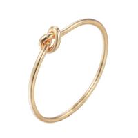 Brass Finger Ring, Round, real gold plated, for woman, nickel, lead & cadmium free, 16-18mm, US Ring 