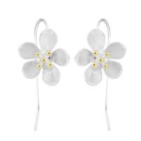 Brass Drop Earring, Flower, plated, for woman, nickel, lead & cadmium free 