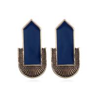 Enamel Zinc Alloy Stud Earring, stainless steel post pin, antique bronze color plated, for woman, lead & cadmium free 