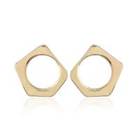 Zinc Alloy Stud Earring, stainless steel post pin, gold color plated, for woman, lead & cadmium free 