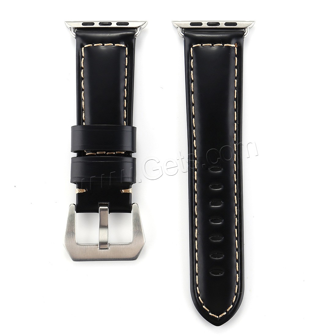 Leather Watch Band, stainless steel pin buckle, plated, different size for choice, more colors for choice, Sold By Strand