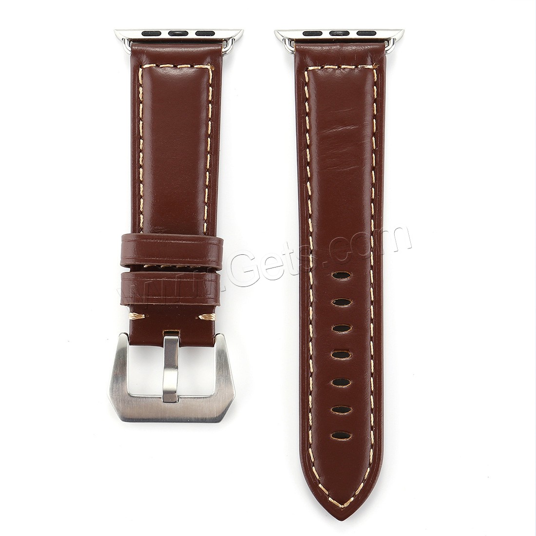 Leather Watch Band, stainless steel pin buckle, plated, different size for choice, more colors for choice, Sold By Strand